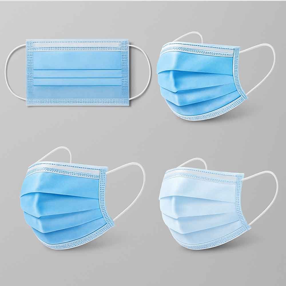 Mascarillas Desechables de 3 Capas con Elástico – Caja x50 Unidades (Color Azul) - Image 3